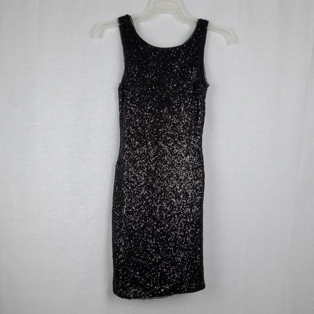 Zara Short Black Sequin Dress
